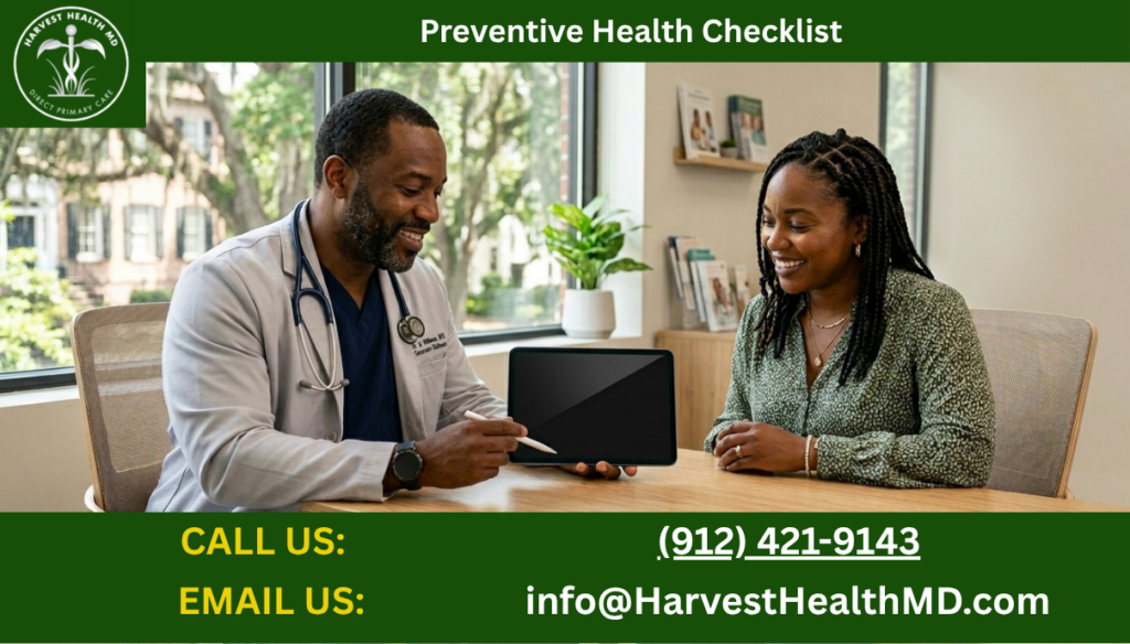 What Should Be in a Preventive Health Checklist in Savannah, GA?